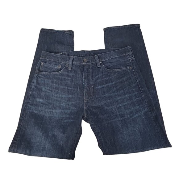 Levis‎ Jeans Mens 34x30* 513 Slim Straight Fit Blue Denim Non Stretch Whiskered - Picture 3 of 16